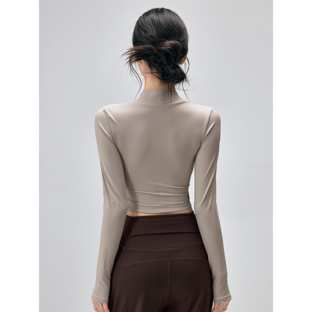 Fitness Top With Chest Pads Yoga WearTight-fitting Long-sleeve Activewear