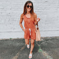 Casual tie jumpsuit