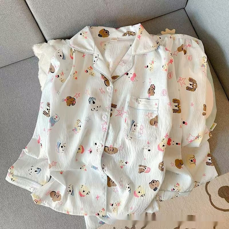Women's Long Sleeve Pajama Cardigan Lounge Set