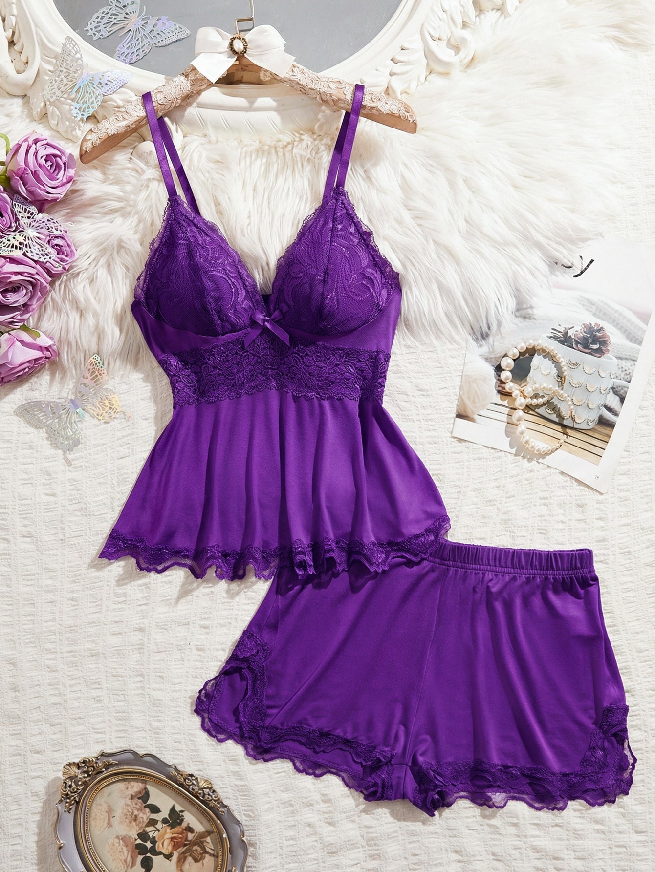 Solid Color Casual Pajamas Sets Women's Modal Suit
