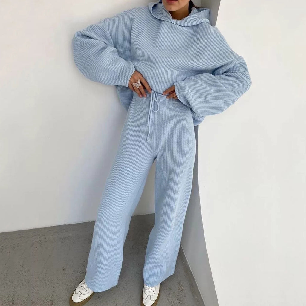 Ladies Fashion Sports Sweatshirt Set Two Piece Set