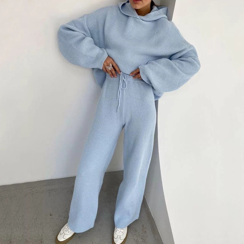 Ladies Fashion Sports Sweatshirt Set Two Piece Set