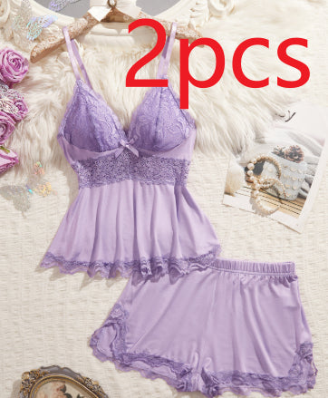 Solid Color Casual Pajamas Sets Women's Modal Suit