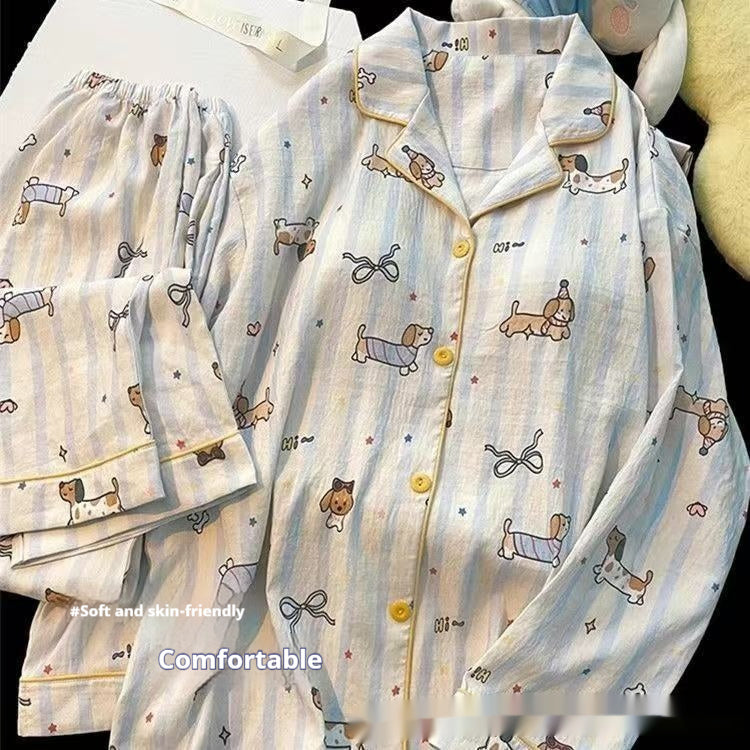 Women's Long Sleeve Pajama Cardigan Lounge Set