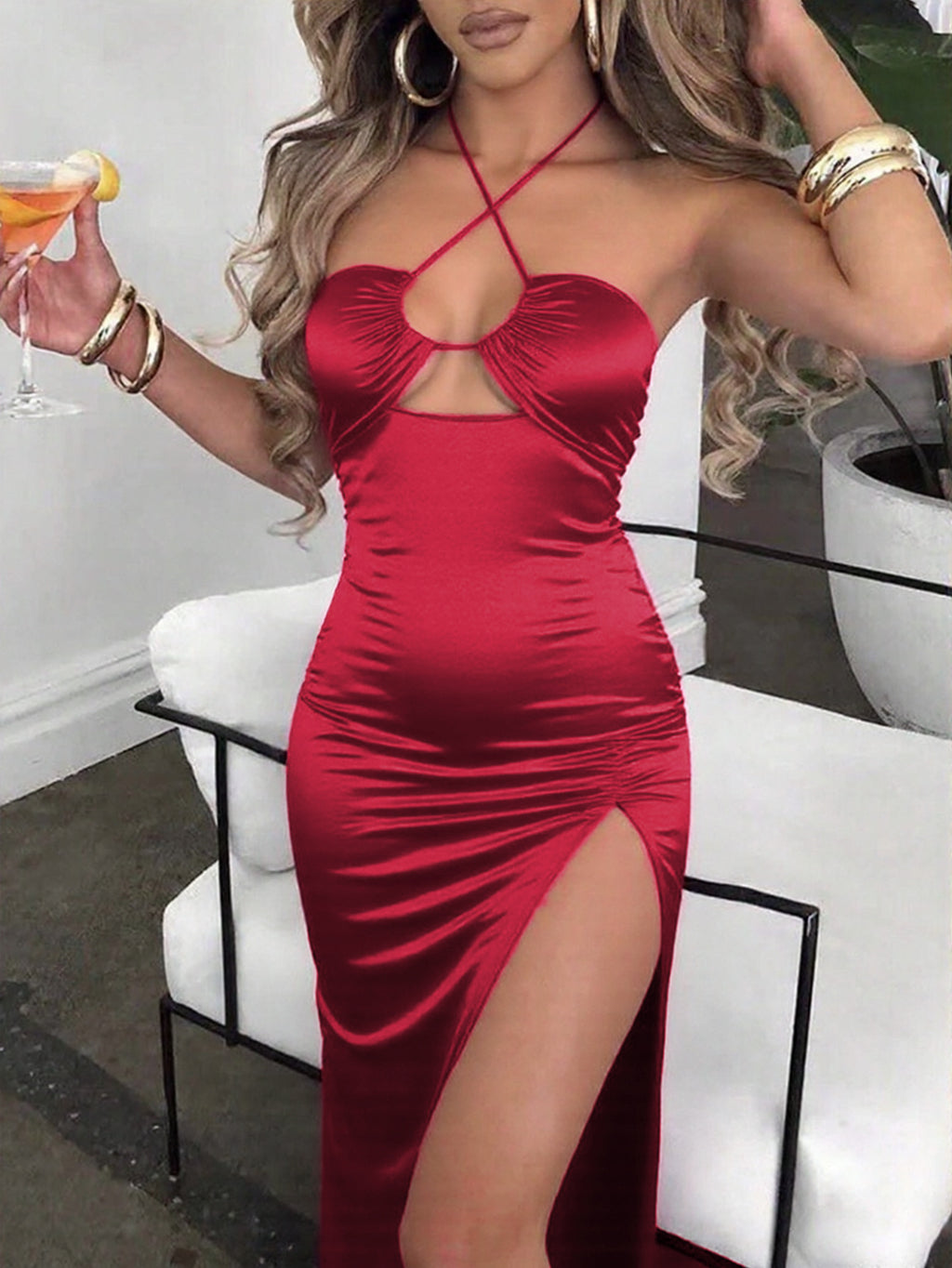 European And American-style Halter Dresses For Women
