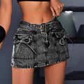 Retro Stretchy Skinny Denim Shorts For Women