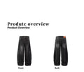 Retro Cat Beard Machete Jeans Women Loose Straight-leg Wide-leg