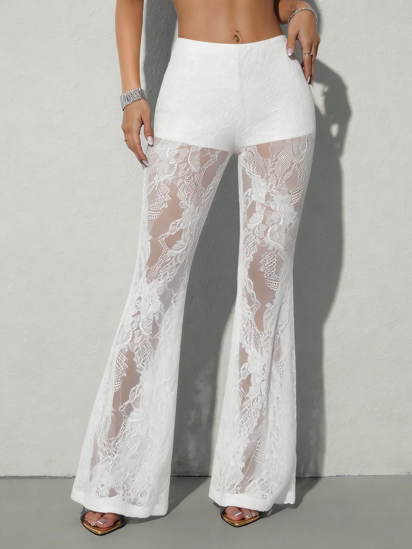 Sexy Sheer Flared Pants For Women